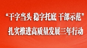 “干字當頭 穩(wěn)字托底 干部示范” 扎實推進高質量發(fā)展三年行動