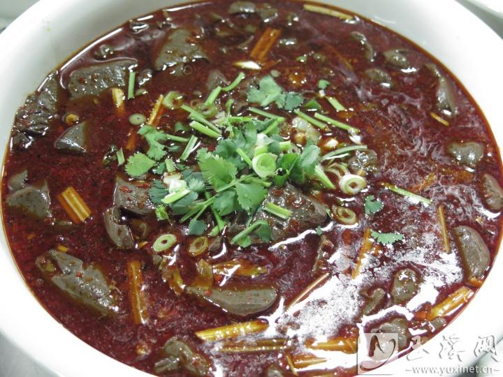 麻辣羊血。