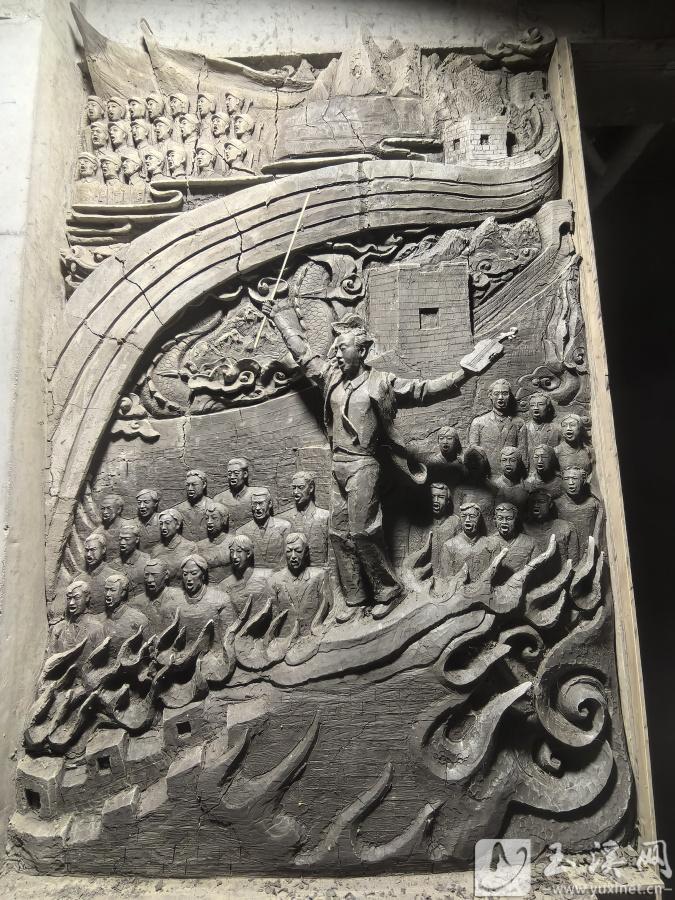 《聶耳與國(guó)歌》系列作品泥塑模型。